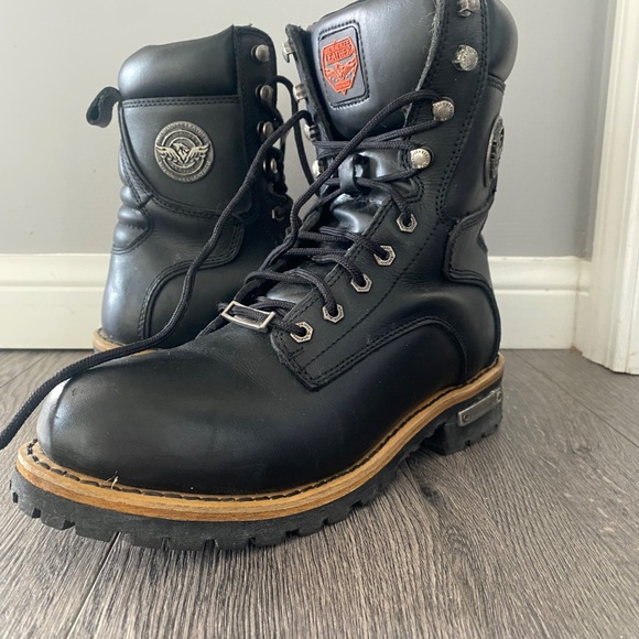 Milwaukee Leather Men's Classic Boots with Side Zip Closure Black Size 9.5 - Picture 14 of 15